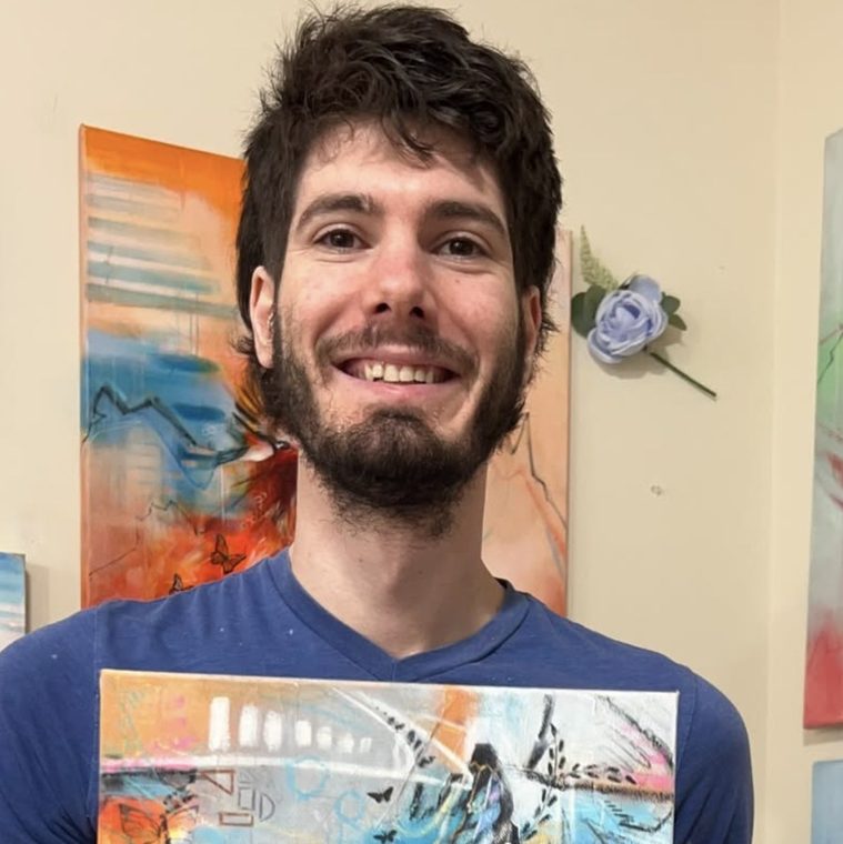 Nick Gould, a mixed-media artist, mentor and coach