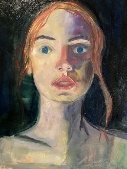 Amy M.'s portrait painting, reviewed by coach Lisa Cunningham