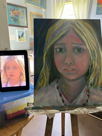 Carol R.'s painting, reviewed by coach Elmira Solo