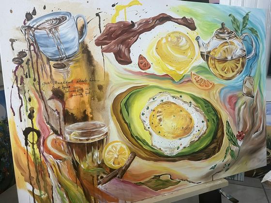 Christina P.'s painting created for a cafe