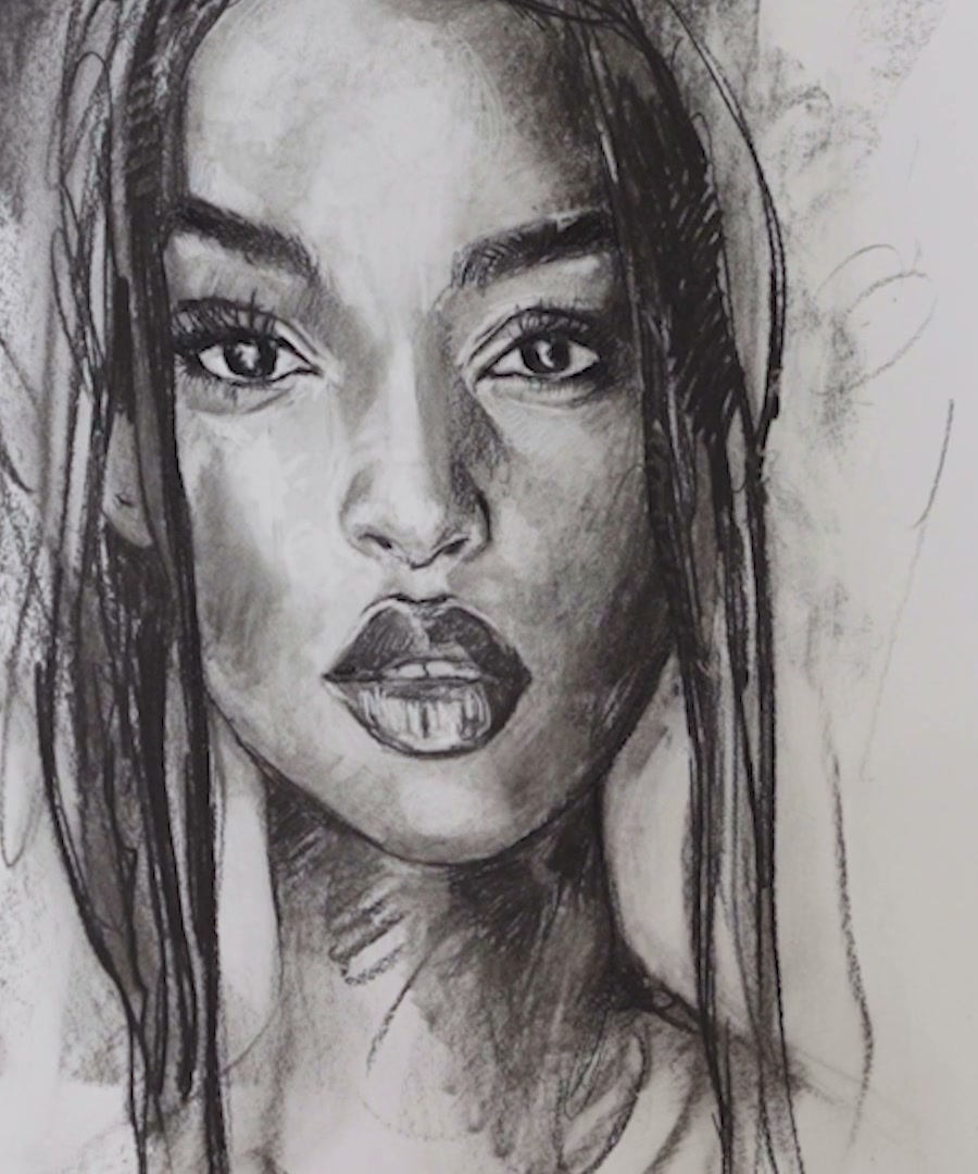 Charcoal portrait